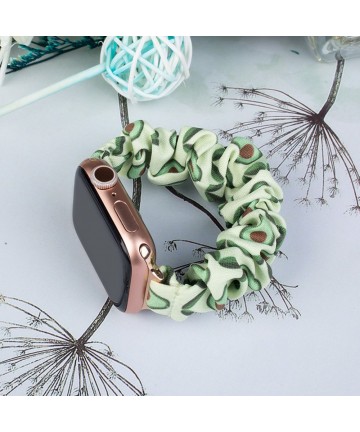 Fabric band for Apple Watch 42 / 44 / 45 mm strap bracelet rubber band - avocado