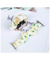 Fabric band for Apple Watch 42 / 44 / 45 mm strap bracelet rubber band - pineapple