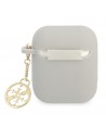 Guess GUA2LSC4EG AirPods cover grey/grey Silicone Charm 4G Collection