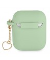 Guess GUA2LSCHSN AirPods cover green/green Silicone Charm Heart Collection