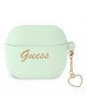Guess GUA3LSCHSN AirPods 3 cover green/green Silicone Charm Heart Collection