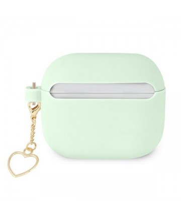 Guess GUA3LSCHSN AirPods 3 cover green/green Silicone Charm Heart Collection