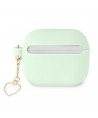 Guess GUA3LSCHSN AirPods 3 cover green/green Silicone Charm Heart Collection