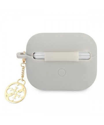 Guess GUAPLSC4EG AirPods Pro cover grey/grey Silicone Charm 4G Collection