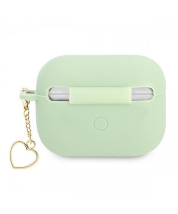 Guess GUAPLSCHSN AirPods Pro cover green/green Silicone Charm Heart Collection
