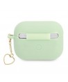 Guess GUAPLSCHSN AirPods Pro cover green/green Silicone Charm Heart Collection