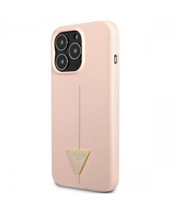 Guess GUHCP13LSLTGP iPhone 13 Pro / 13 6.1" pink/pink hardcase Silicone Triangle