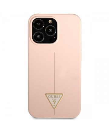 Guess GUHCP13LSLTGP iPhone 13 Pro / 13 6.1" pink/pink hardcase Silicone Triangle