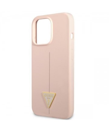 Guess GUHCP13LSLTGP iPhone 13 Pro / 13 6.1" pink/pink hardcase Silicone Triangle