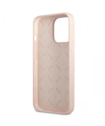 Guess GUHCP13LSLTGP iPhone 13 Pro / 13 6.1" pink/pink hardcase Silicone Triangle