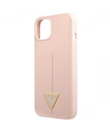Guess GUHCP13MSLTGP iPhone 13 6.1" pink/pink hardcase Silicone Triangle