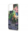 Guess GUHCP13SLFLSB iPhone 13 mini 5.4" blue/blue hardcase Flower Liquid Glitter