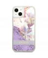 Guess GUHCP13SLFLSU iPhone 13 mini 5.4" purple/purple hardcase Flower Liquid Glitter