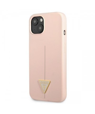 Guess GUHCP13SSLTGP iPhone 13 mini 5.4" pink/pink hardcase Silicone Triangle