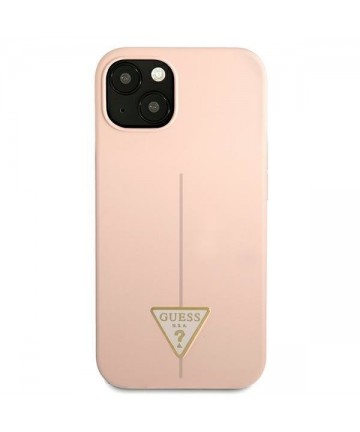Guess GUHCP13SSLTGP iPhone 13 mini 5.4" pink/pink hardcase Silicone Triangle