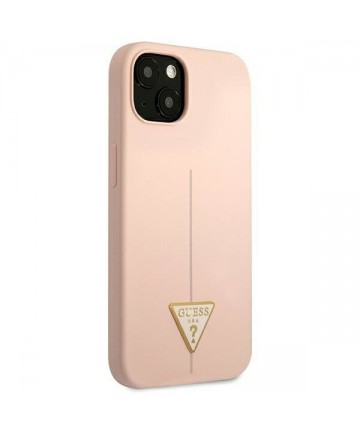 Guess GUHCP13SSLTGP iPhone 13 mini 5.4" pink/pink hardcase Silicone Triangle