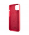 Karl Lagerfeld Silicone Plaque iPhone 13 Case - Fuchsia