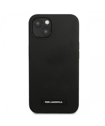 Karl Lagerfeld Silicone Plaque Case for iPhone 13 mini - Black