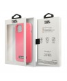 Karl Lagerfeld Silicone Plaque Case for iPhone 13 mini - Fuchsia