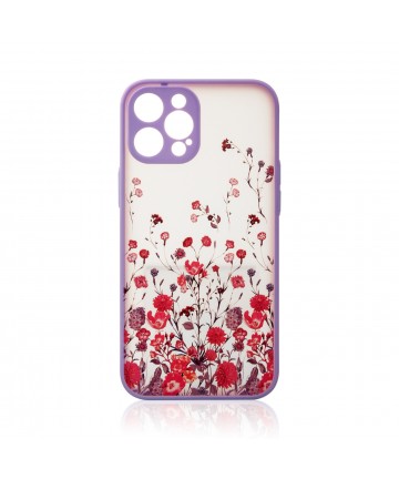 Design Case for iPhone 13 Pro Max floral purple