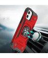 Wozinsky Ring Armor case for iPhone 14 Plus armored cover magnetic holder ring red