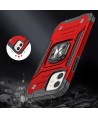 Wozinsky Ring Armor case for iPhone 14 Plus armored cover magnetic holder ring red