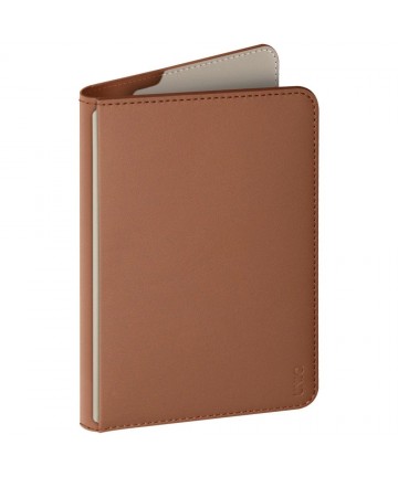Uniq Belmont Passport Case with Apple Find My RFID Blocking Caramel Beige