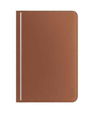 Uniq Belmont Passport Case with Apple Find My RFID Blocking Caramel Beige