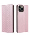 Magnet Strap Case iPhone 14 Case Flip Wallet Mini Lanyard Stand Pink
