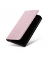 Magnet Strap Case iPhone 14 Case Flip Wallet Mini Lanyard Stand Pink
