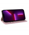 Magnet Strap Case iPhone 14 Case Flip Wallet Mini Lanyard Stand Pink