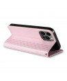 Magnet Strap Case iPhone 14 Case Flip Wallet Mini Lanyard Stand Pink