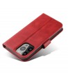 Magnet Case elegant case cover with a flap and stand function for iPhone 14 Plus red
