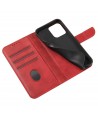 Magnet Case elegant case cover with a flap and stand function for iPhone 14 Plus red