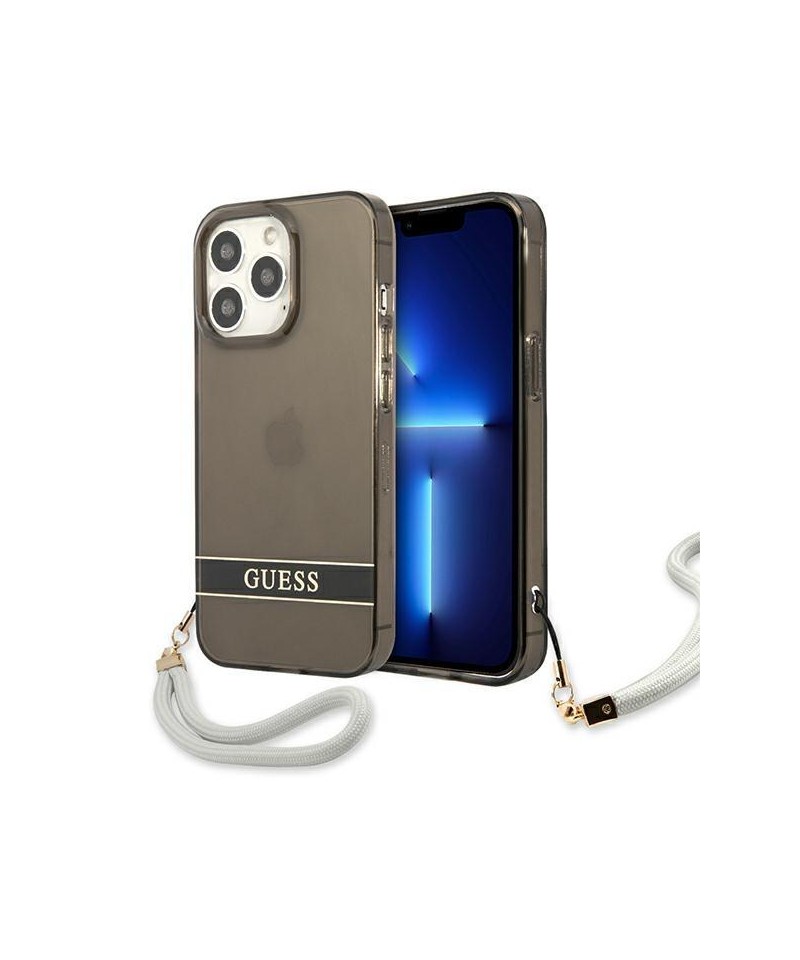Guess GUHCP13LHTSGSK iPhone 13 Pro / 13 6.1" black/black hardcase Translucent Stap