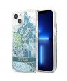 Guess GUHCP13MLFLSN iPhone 13 6.1" green/green hardcase Flower Liquid Glitter