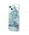 Guess GUHCP13MLFLSN iPhone 13 6.1" green/green hardcase Flower Liquid Glitter