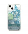 Guess GUHCP13MLFLSN iPhone 13 6.1" green/green hardcase Flower Liquid Glitter