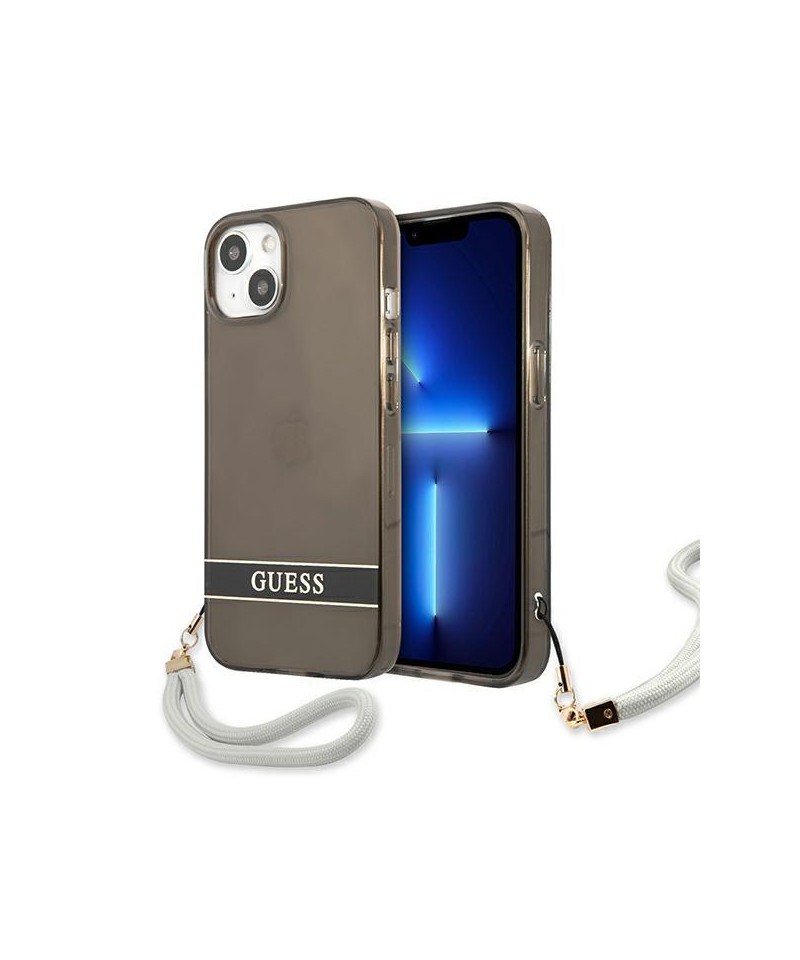 Guess GUHCP13SHTSGSK iPhone 13 mini 5.4" black/black hardcase Translucent Stap