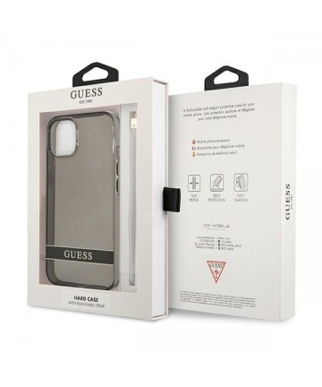Guess GUHCP13SHTSGSK iPhone 13 mini 5.4" black/black hardcase Translucent Stap
