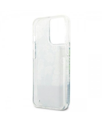 Guess GUHCP13XLFLSN iPhone 13 Pro Max 6.7" green/green hardcase Flower Liquid Glitter