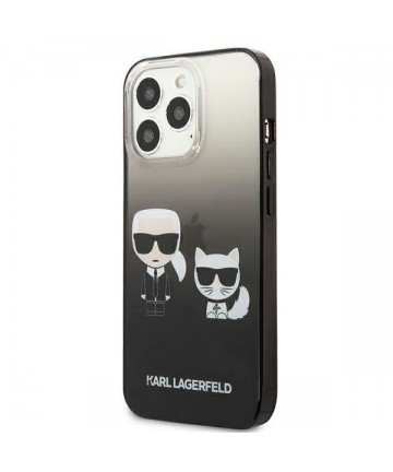 Karl Lagerfeld Gradient Ikonik Karl&Choupette Case for iPhone 13 Pro / iPhone 13 - Black