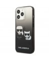 Karl Lagerfeld Gradient Ikonik Karl&Choupette Case for iPhone 13 Pro / iPhone 13 - Black