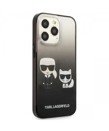Karl Lagerfeld Gradient Ikonik Karl&Choupette Case for iPhone 13 Pro / iPhone 13 - Black