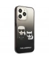 Karl Lagerfeld Gradient Ikonik Karl&Choupette Case for iPhone 13 Pro / iPhone 13 - Black