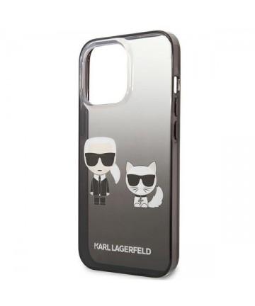 Karl Lagerfeld Gradient Ikonik Karl&Choupette Case for iPhone 13 Pro / iPhone 13 - Black