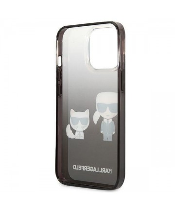 Karl Lagerfeld Gradient Ikonik Karl&Choupette Case for iPhone 13 Pro / iPhone 13 - Black