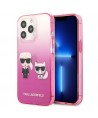 Karl Lagerfeld Gradient Ikonik Karl&Choupette Case for iPhone 13 Pro / iPhone 13 - Pink