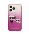Karl Lagerfeld Gradient Ikonik Karl&Choupette Case for iPhone 13 Pro / iPhone 13 - Pink