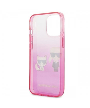 Karl Lagerfeld Gradient Ikonik Karl&Choupette Case for iPhone 13 Pro / iPhone 13 - Pink